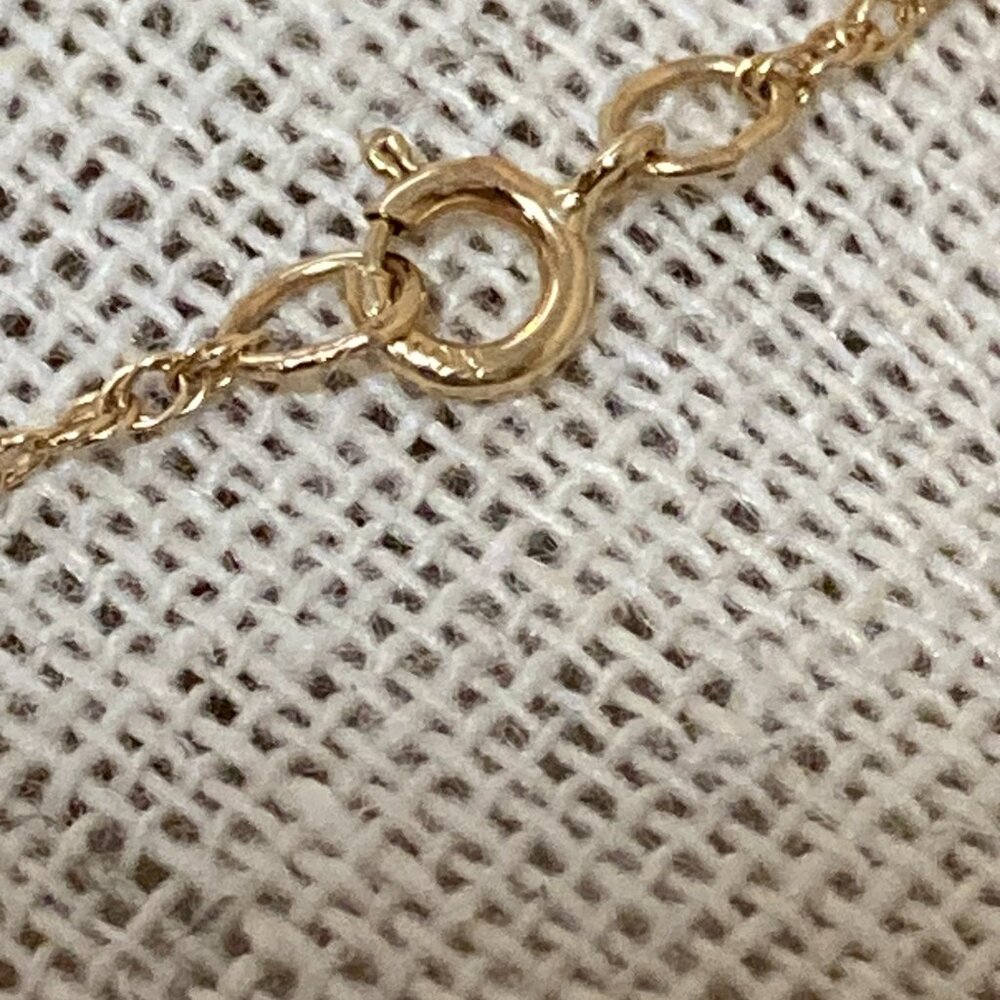 14K Yellow Gold Cultured Pearl Pendant Necklace 7.5 mm 18" - Picture 4 of 5